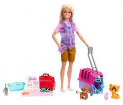 BARBIE CARRIÈRE - COFFRET DE JEU DE SAUVETAGE D'ANIMAUX AVEC POUPÉE